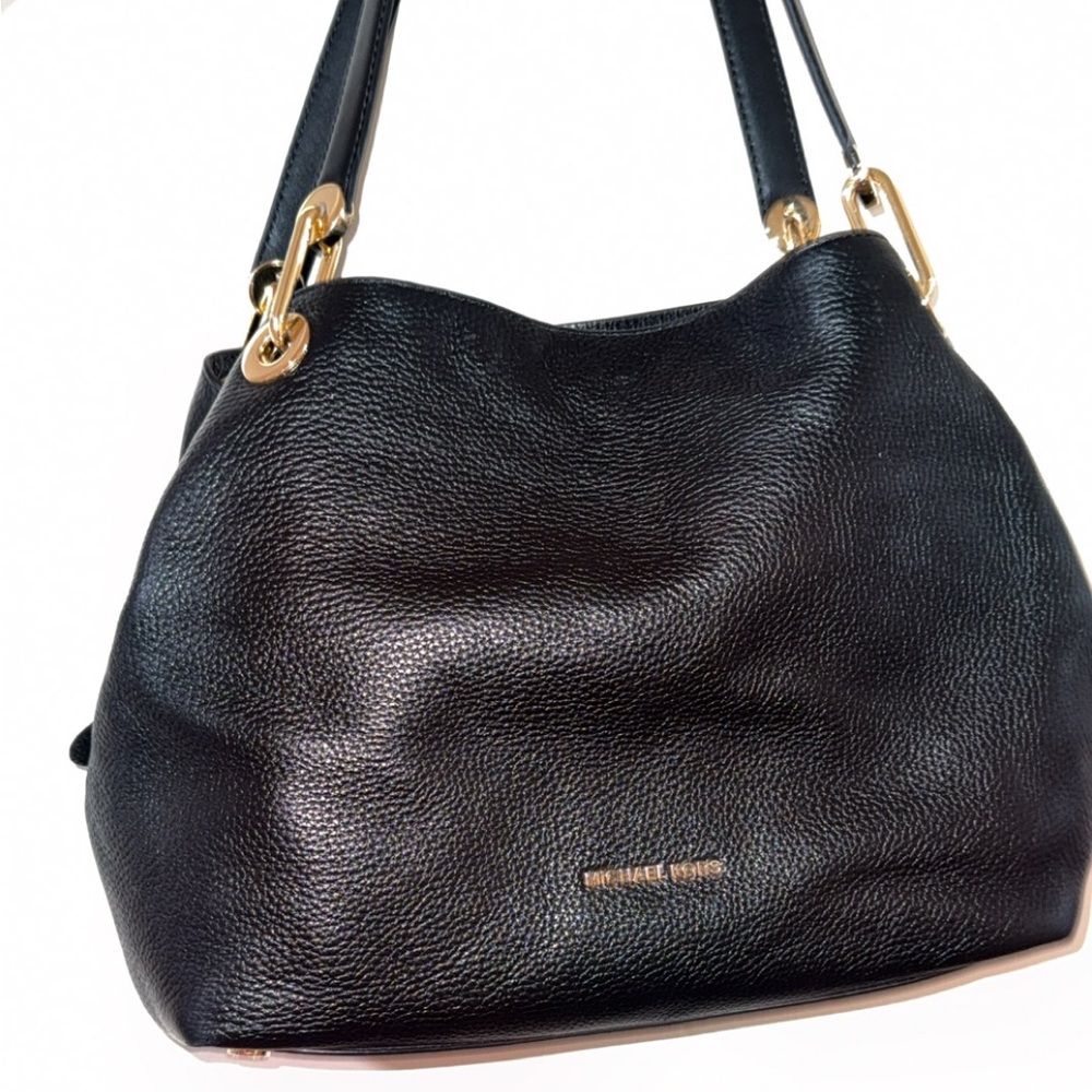 Michael Kors Black Textured Handbag